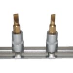 Schraubendreher Einsätze Schlitz 6-teilig 1/4 Zoll auf Steckschiene (0051)