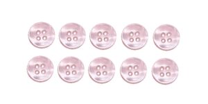 Knopf Knöpfe 12mm 4 loch rose 10 Stück (0192)