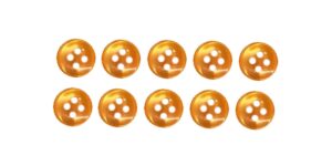 Knopf Knöpfe 12mm 4 loch orange 10 Stück (0199)