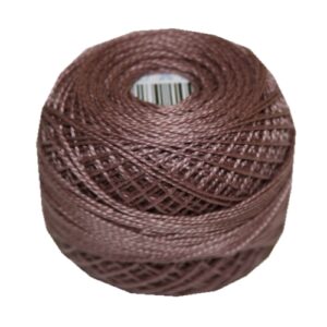 PERLOVKA Kreuzstichgarn Baumwolle Perlgarn 10g 85m braun (7632)