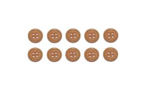 Knopf Knöpfe 10mm 4 loch apriko 10 Stück (0204)