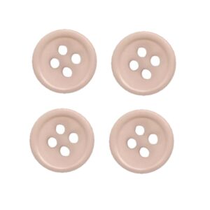Knopf Knöpfe 20mm 4 loch beige 4 Stück (0208)
