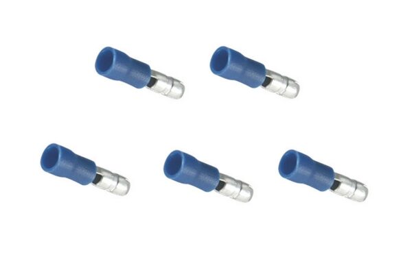 Rundstecker Rundverbinder Stecker 4mm 2,5mm2 blau 5 Stück (0205)