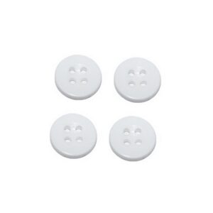 Knopf Knöpfe Arbeitshose 16,5 mm 4 loch weiß 4 Stück (0230)