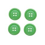 Knopf Knöpfe 20mm 4 loch grün 4 Stück (0235)