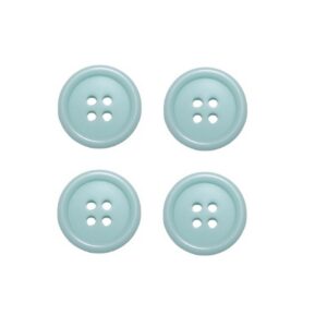 Knopf Knöpfe 20mm 4 loch türkis 4 Stück (0238)
