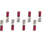 Kabelstecker Steckverbinder Flachverbinder rot 1.5mm2 4,8mm 10 Stück (0001)