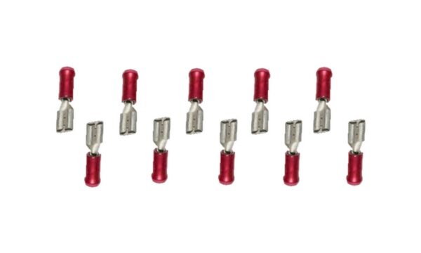 Kabelstecker Steckverbinder Flachverbinder rot 1.5mm2 4,8mm 10 Stück (0001)