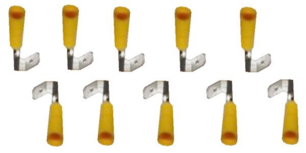 flachsteckadapter-steckverbinder-stecker-gelb-6-3mm-10-stuck-0023 Flachsteckadapter Steckverbinder Stecker gelb 6,3mm 10 Stück (0023)
