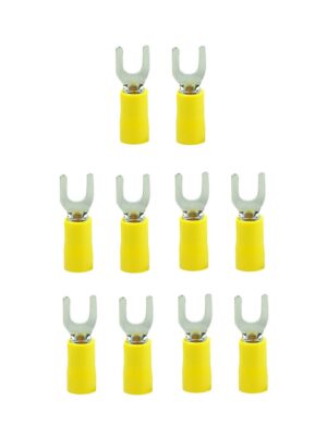 Gabelstecker Steckverbinder Stecker gelb M5 6mm2 10 Stück (0046)