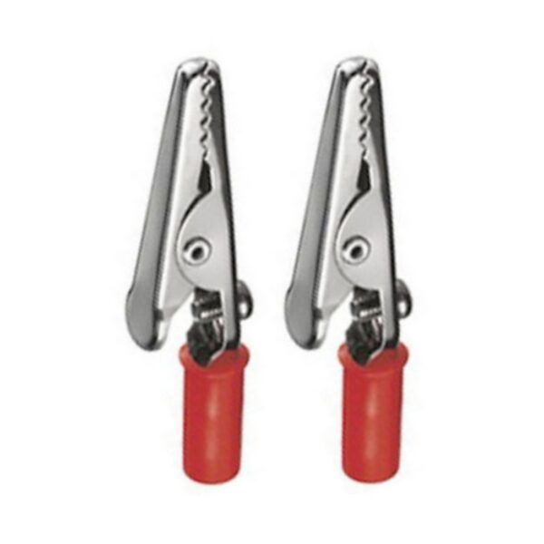 Krokoklemme Abgreifklemme Klemme rot teilisoliert 2 Stück (0255)