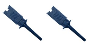 Mini Prüf-Clip Abgreifklemme Prüfspitze blau 2 Stück (0299)