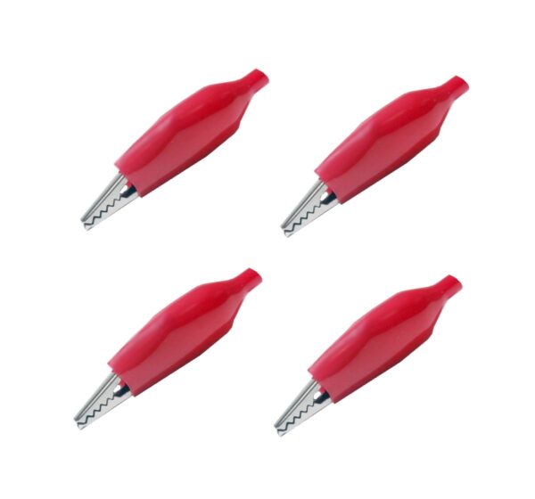 Krokoklemme Abgreifklemme Klemme rot teilisoliert 4 Stück (0302)