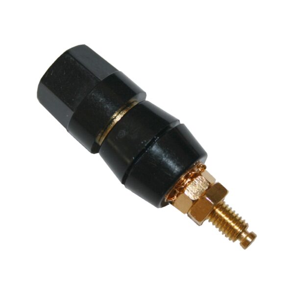 Laborbuchse Bananenbuchse Buchse 4mm 30A schwarz vergoldet (0328)