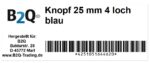 Knopf Knöpfe 25mm 4 loch blau 4 Stück (0244)