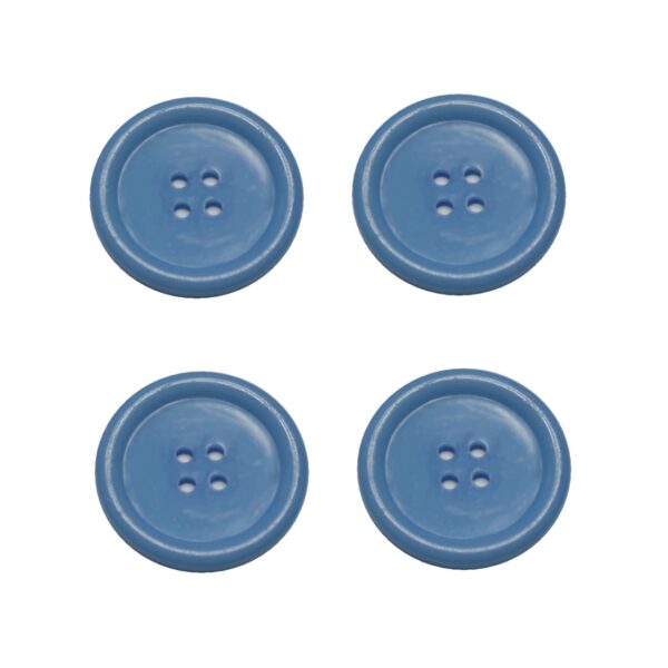 Knopf Knöpfe 25mm 4 loch blau 4 Stück (0244)