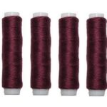 Nähmaschinen Nähgarn 200 m 4 x 50m Polyester boudeaux weinrot (1071)